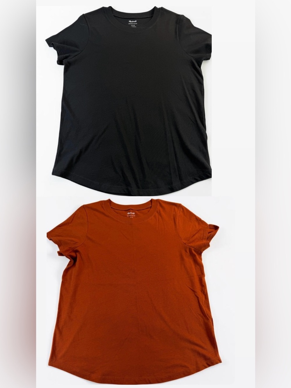 Madewell Short Sleeve Crewneck Tee Bundle - Black & Rust